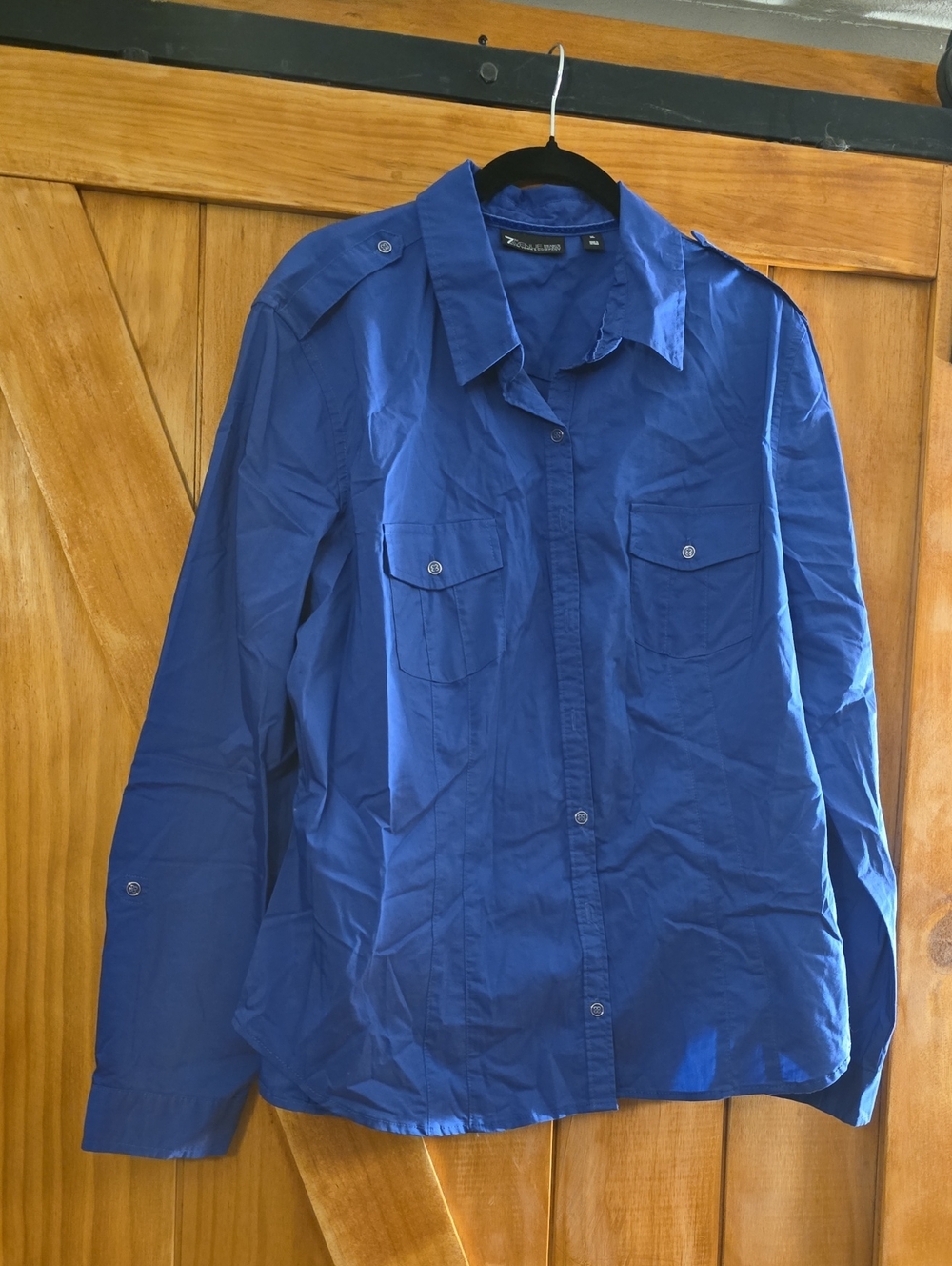 Bright Blue Button Up